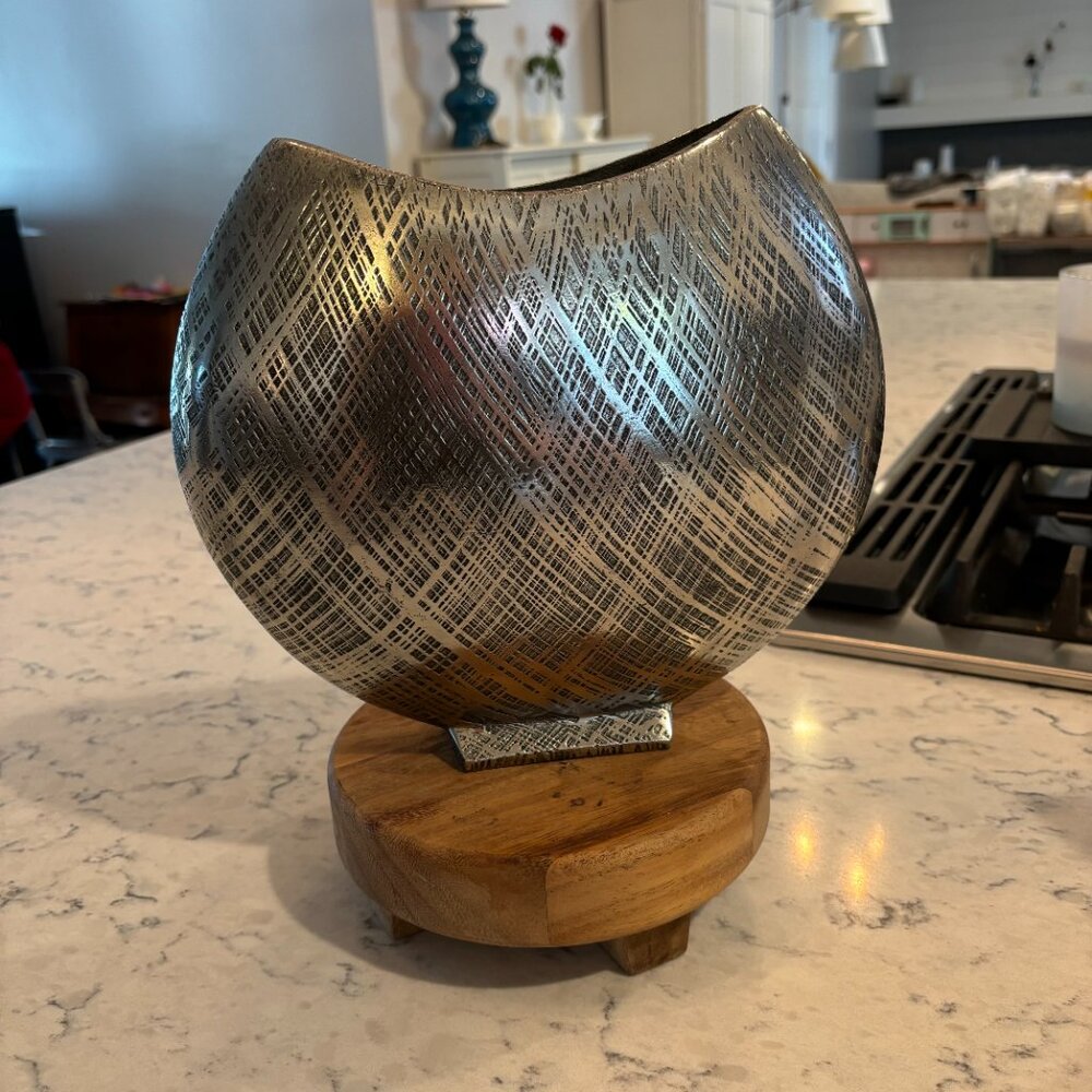 Corrine Silver Vase-Cyan Design by mod•ish